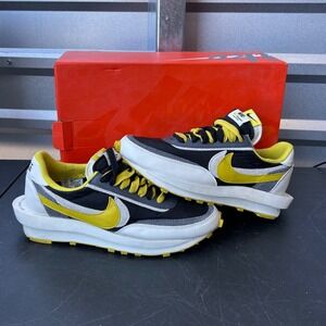 Nike x Sacai x Undercover LDWaffle Black Bright Citron DJ4877-001 Mens Size 10.5